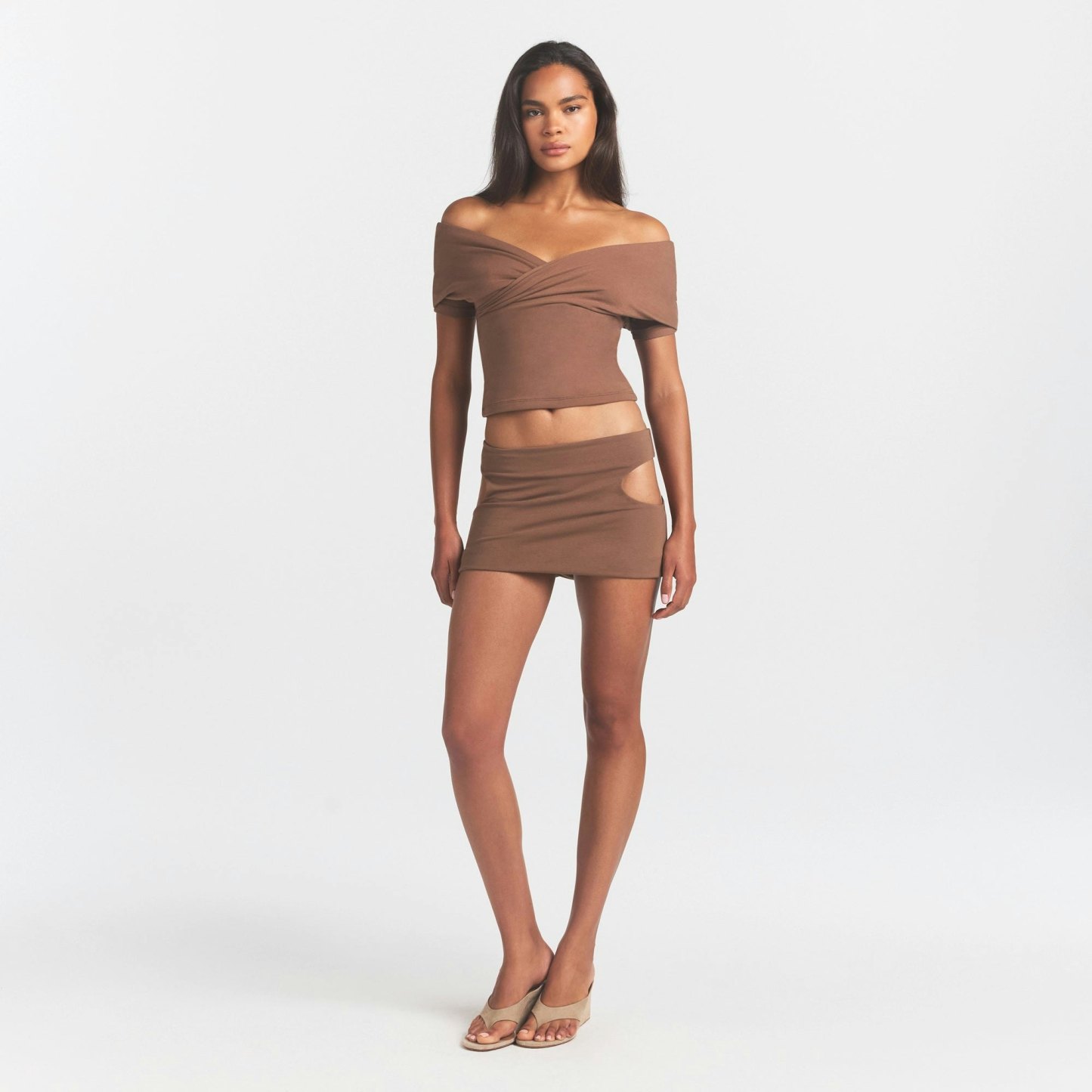 COTTON JERSEY WRAP TOP - JASPER