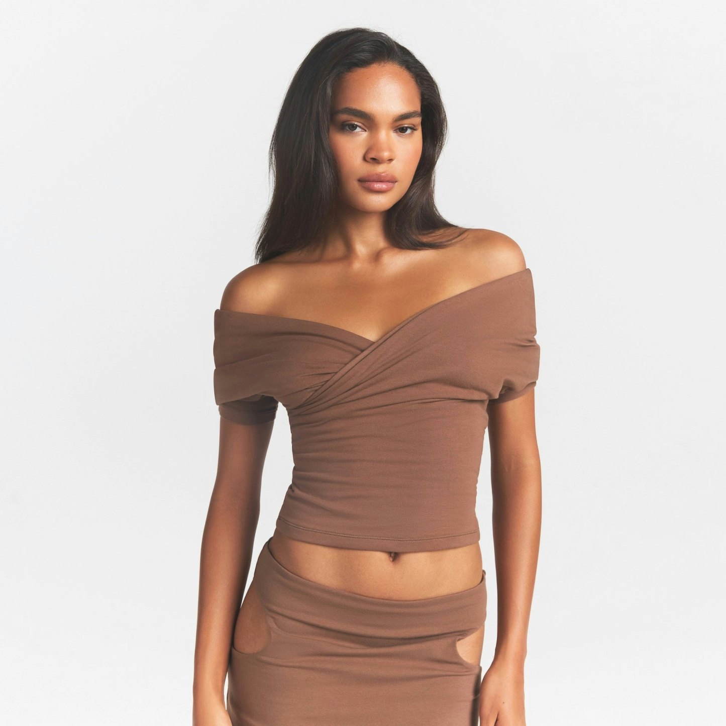 COTTON JERSEY WRAP TOP - JASPER - image 2