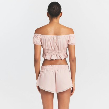 POPLIN APPAREL OFF THE SHOULDER TOP - DUSTY PINK - image 3