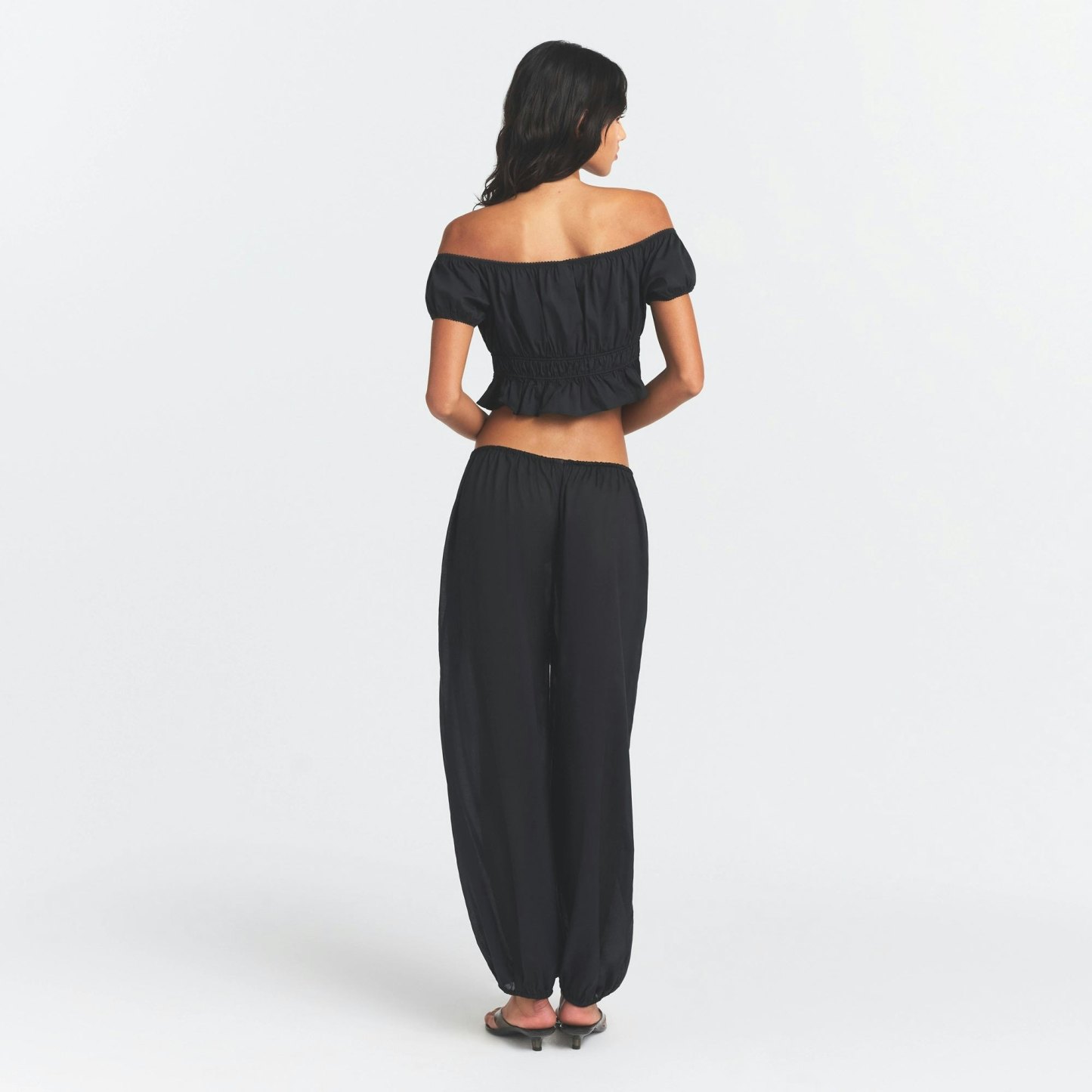 POPLIN APPAREL OFF THE SHOULDER TOP - ONYX - image 13