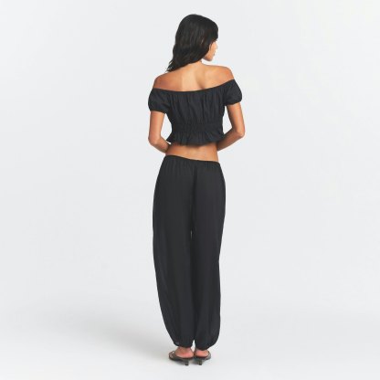 POPLIN APPAREL OFF THE SHOULDER TOP - ONYX - image 13