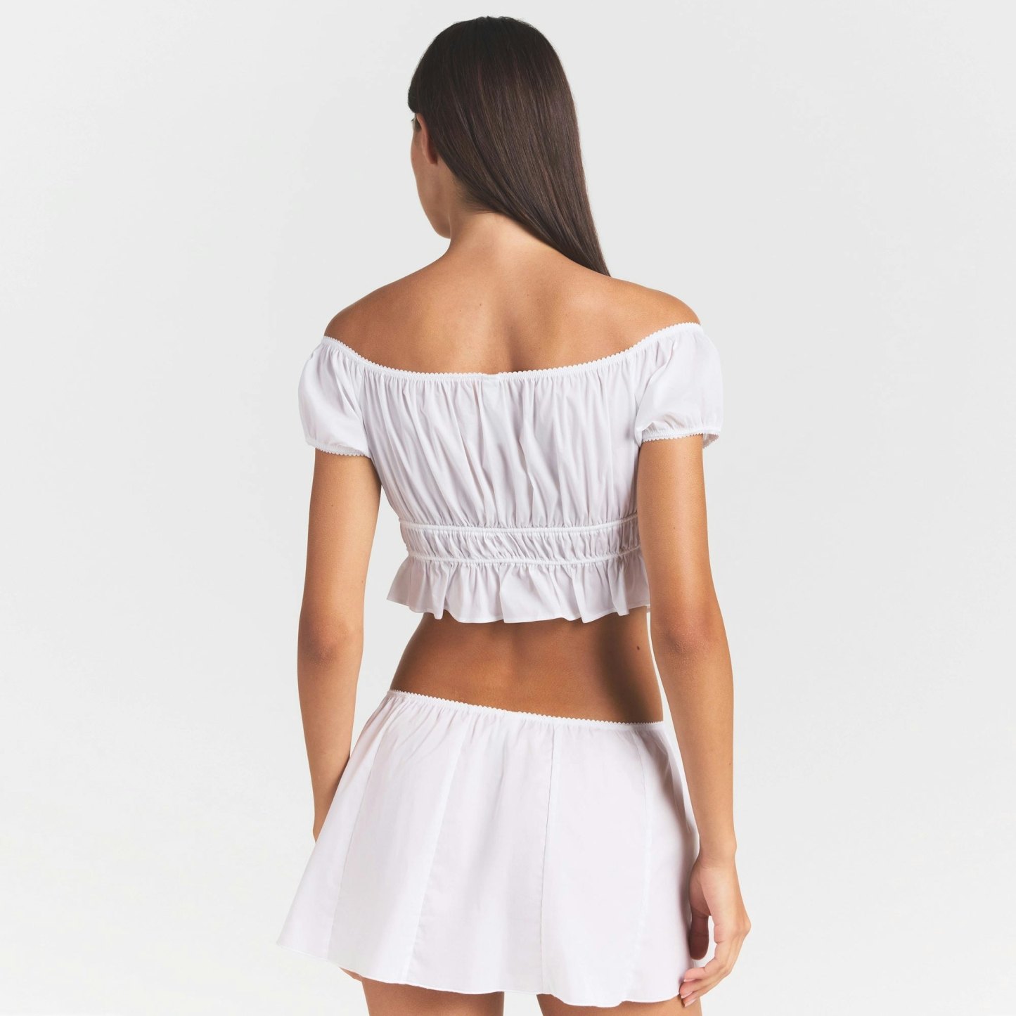 POPLIN APPAREL OFF THE SHOULDER TOP - SNOW - image 8