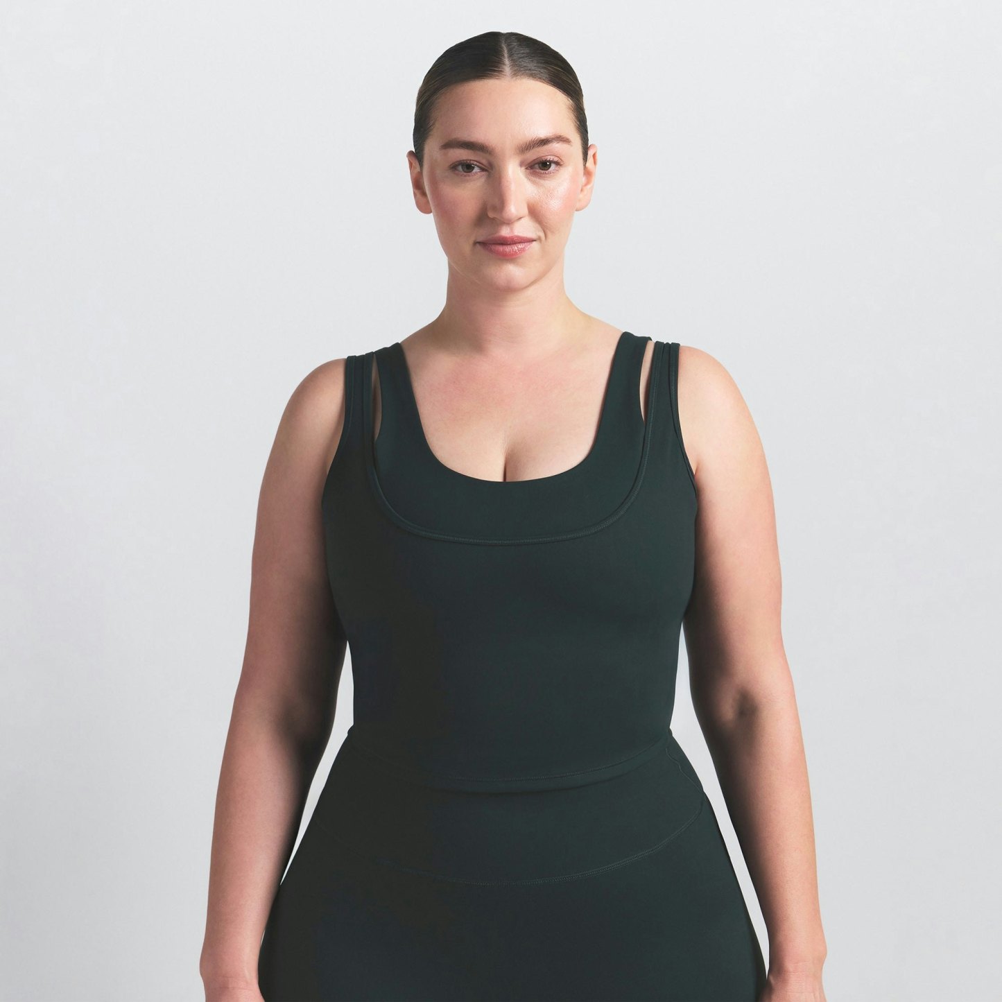 NikeSKIMS MATTE DOUBLE STRAP SCOOP TANK - DARK TEAL - image 16