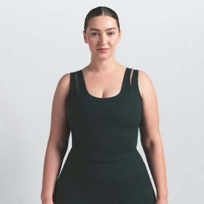 NikeSKIMS MATTE DOUBLE STRAP SCOOP TANK - DARK TEAL - image 16