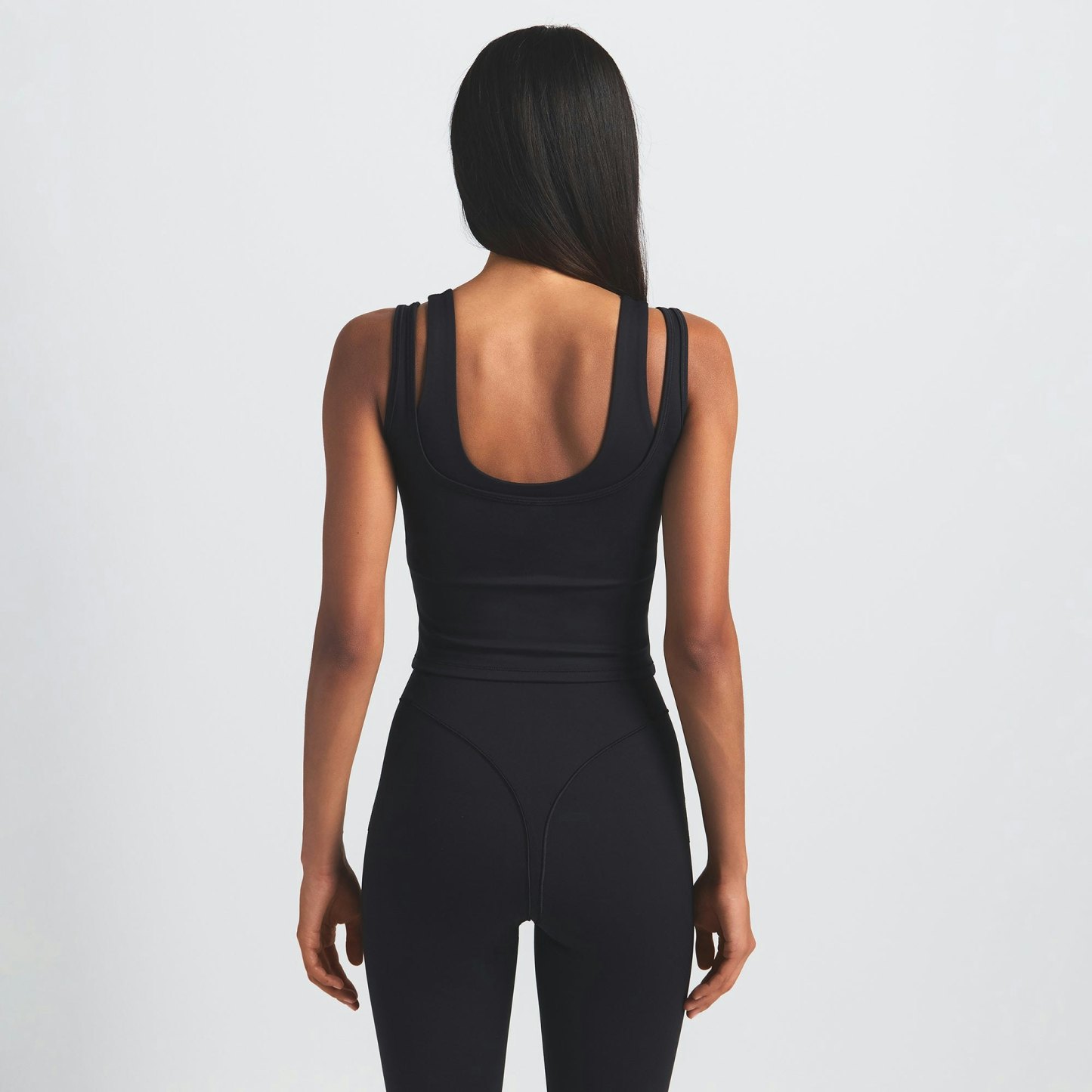 NikeSKIMS MATTE DOUBLE STRAP SCOOP TANK - OBSIDIAN - image 22