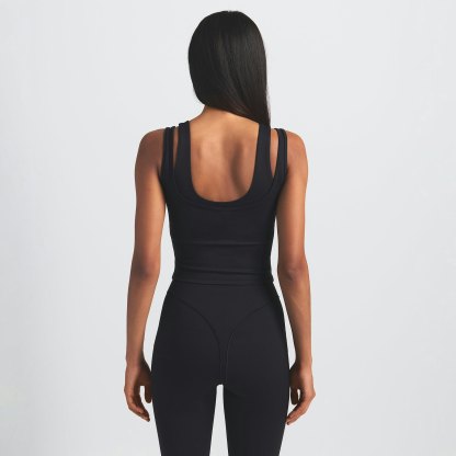 NikeSKIMS MATTE DOUBLE STRAP SCOOP TANK - OBSIDIAN - image 22