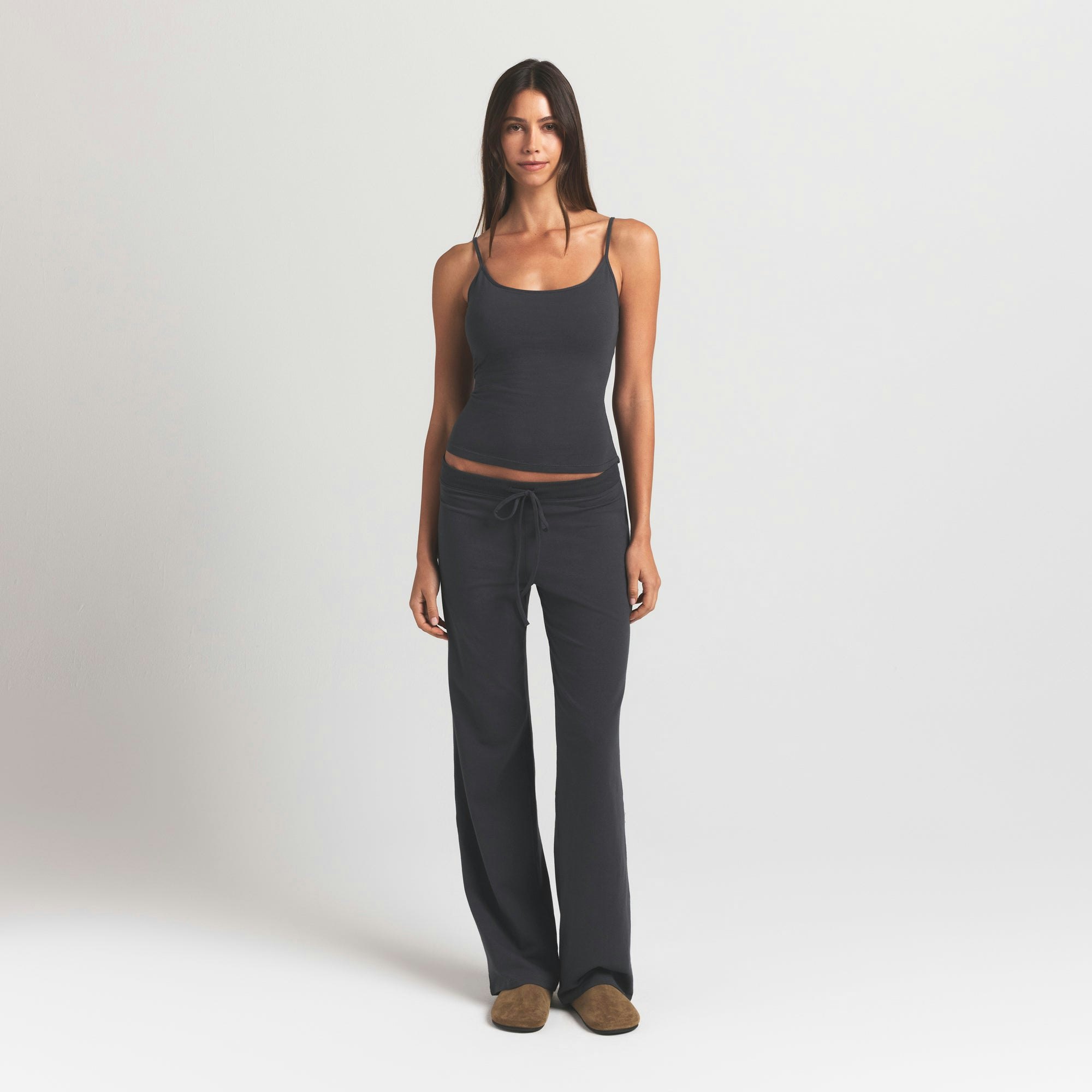 COTTON JERSEY SCOOP NECK CAMI - ASH - image 25
