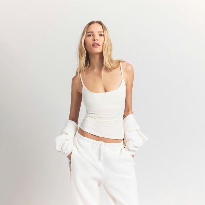 COTTON JERSEY SCOOP NECK CAMI - MARBLE - image 41