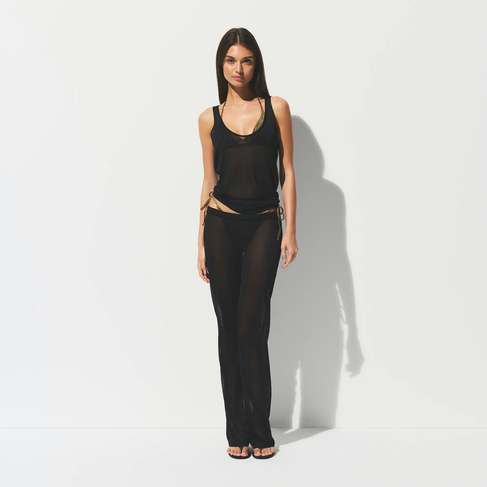 SLINKY KNIT SCOOP LONG TANK - OBSIDIAN - image 12