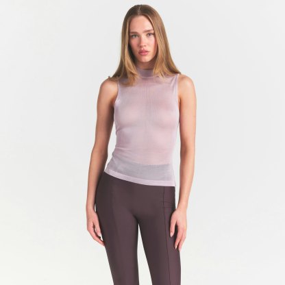 SLINKY KNIT MOCK NECK TANK - IRIS MICA - image 8