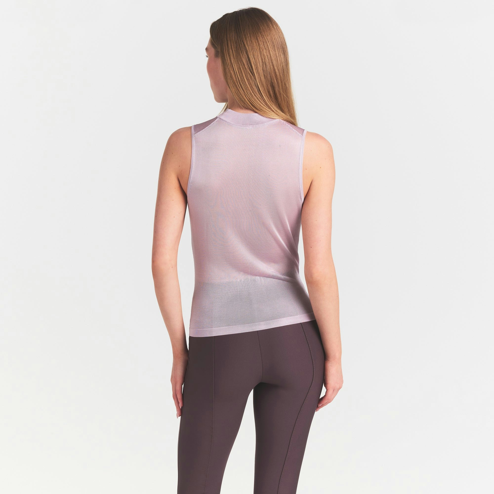 SLINKY KNIT MOCK NECK TANK - IRIS MICA - image 9