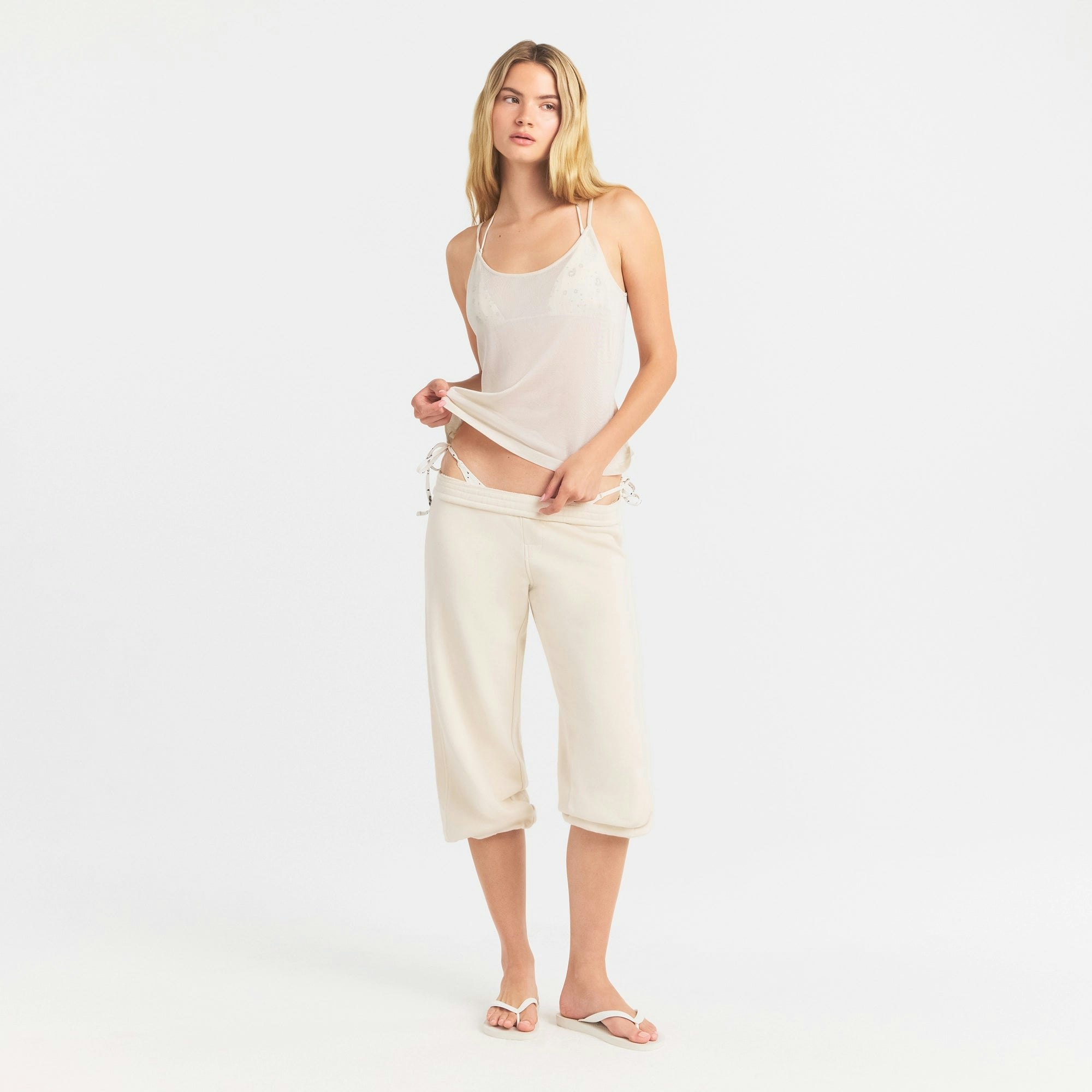 SLINKY KNIT CAMI - BUFF