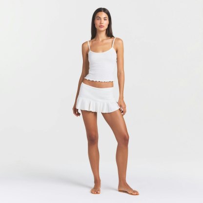 HEAVY POINTELLE CAMI - MARBLE