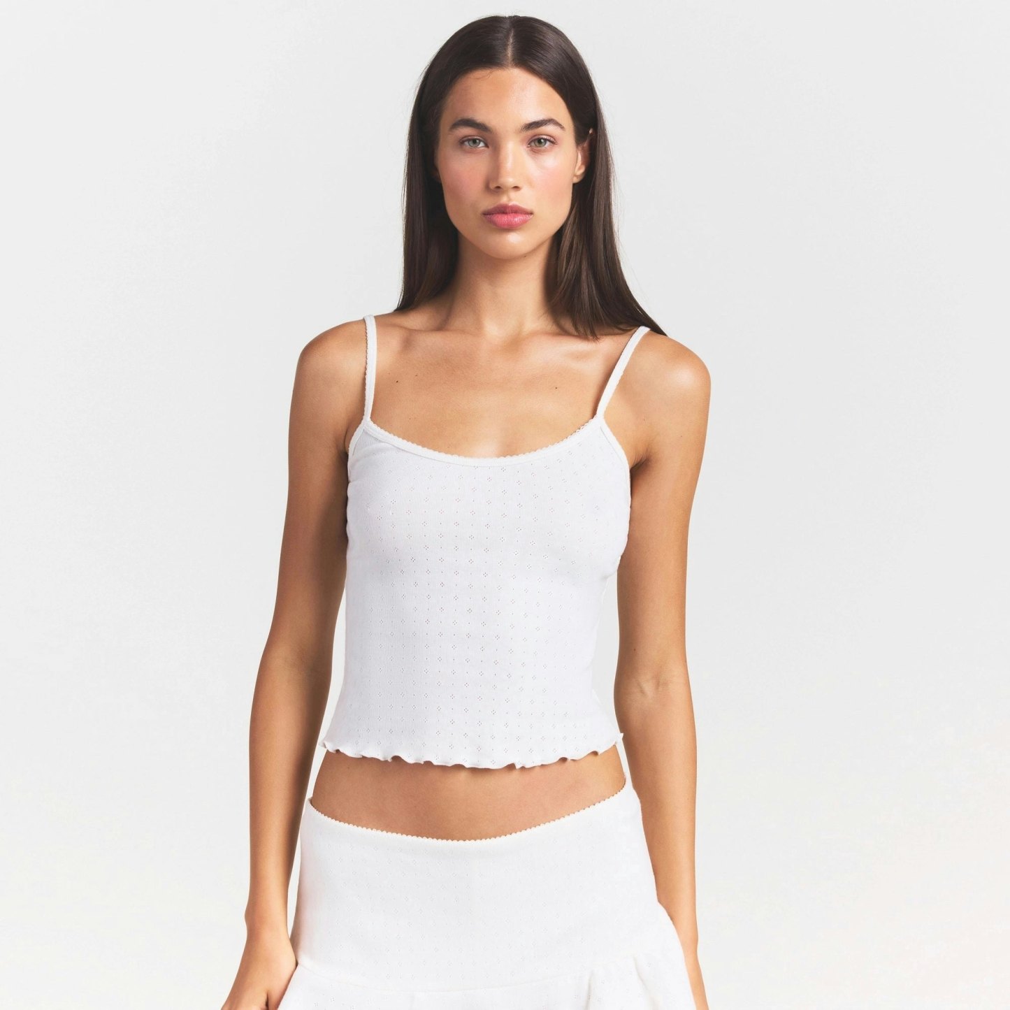 HEAVY POINTELLE CAMI - MARBLE - image 2