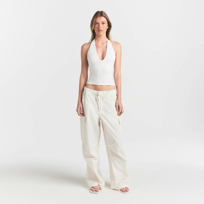 SMOOTH LAYERS HALTER TOP - EGRET - image 7
