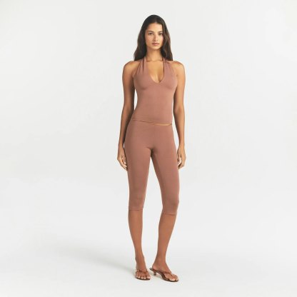 SMOOTH LAYERS HALTER TOP - NUTMEG - image 16