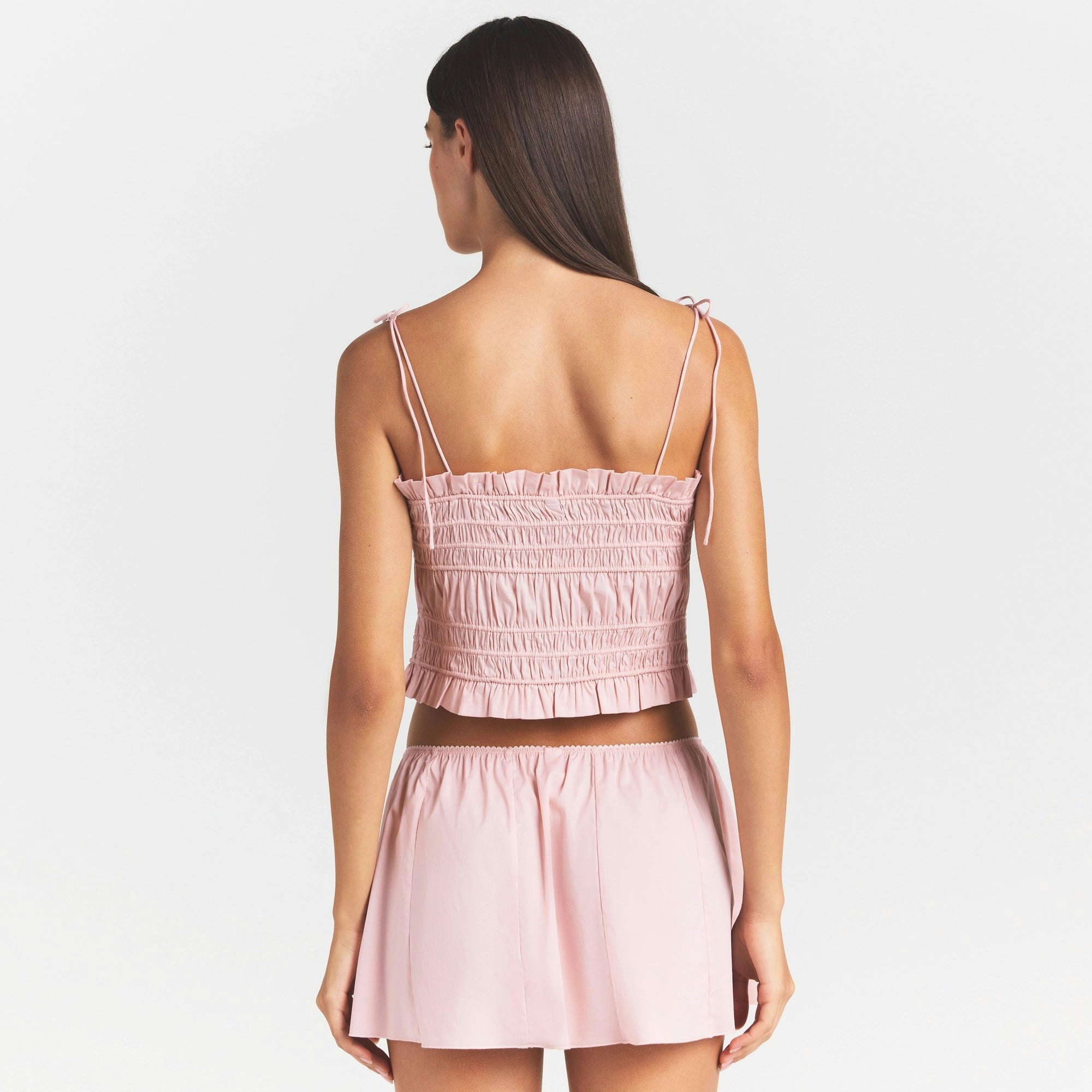 POPLIN APPAREL RUFFLE CAMI - DUSTY PINK - image 3
