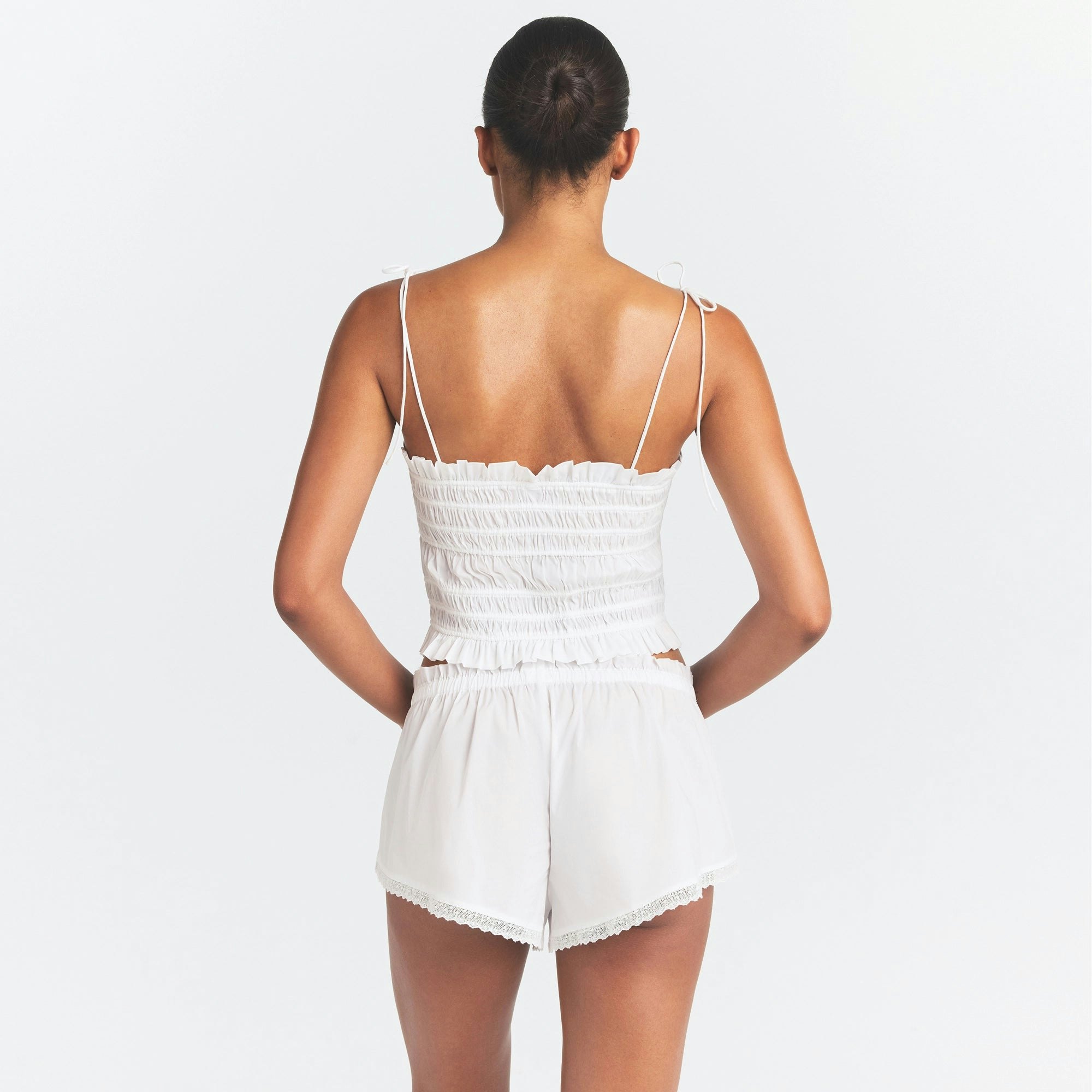 POPLIN APPAREL RUFFLE CAMI - SNOW - image 8