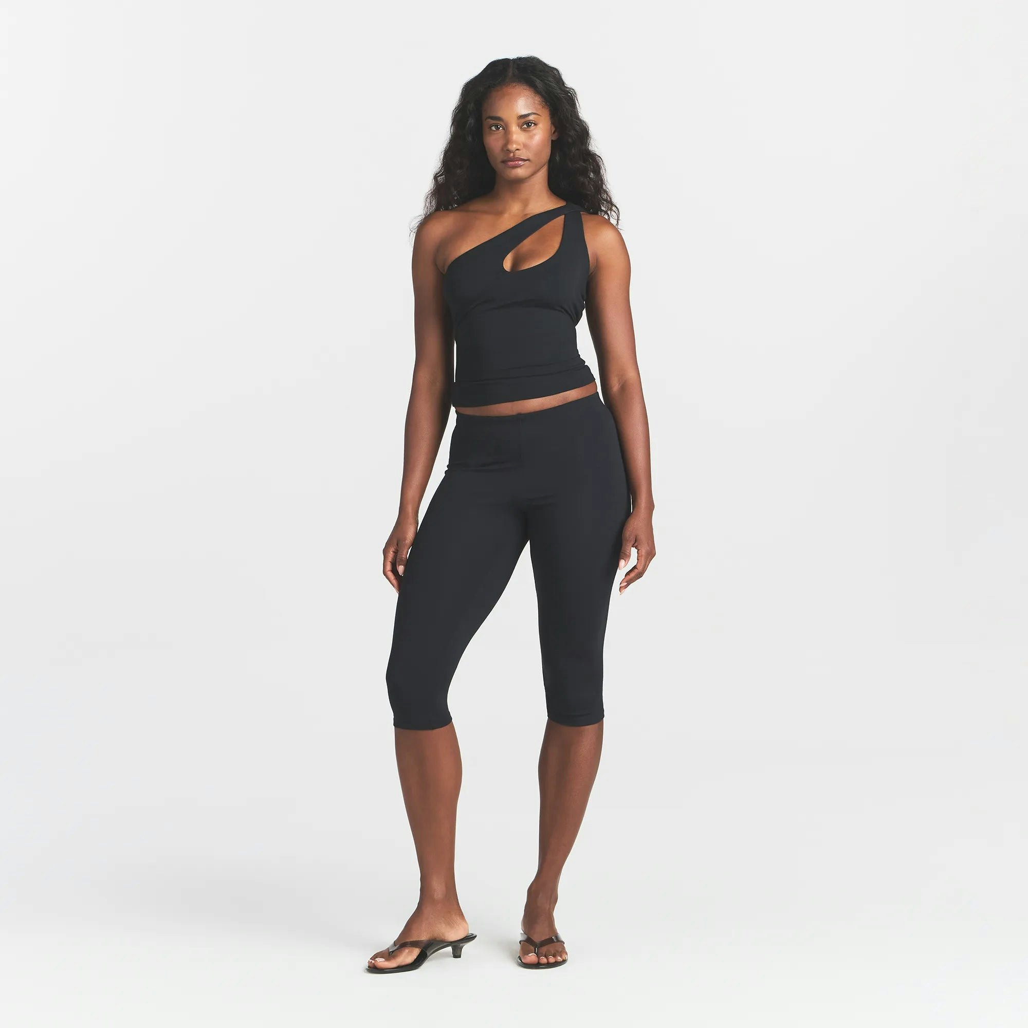 SMOOTH LAYERS ONE SHOULDER TOP - OBSIDIAN - image 6