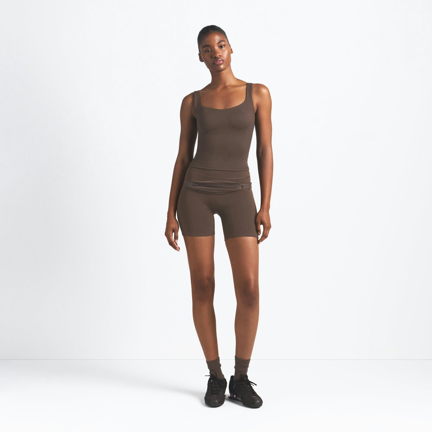 NikeSKIMS MATTE SQUARE NECK TANK - DARK SEPIA - image 14