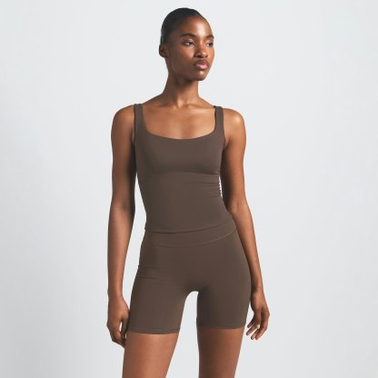 NikeSKIMS MATTE SQUARE NECK TANK - DARK SEPIA - image 16