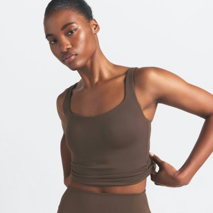 NikeSKIMS MATTE SQUARE NECK TANK - DARK SEPIA - image 15