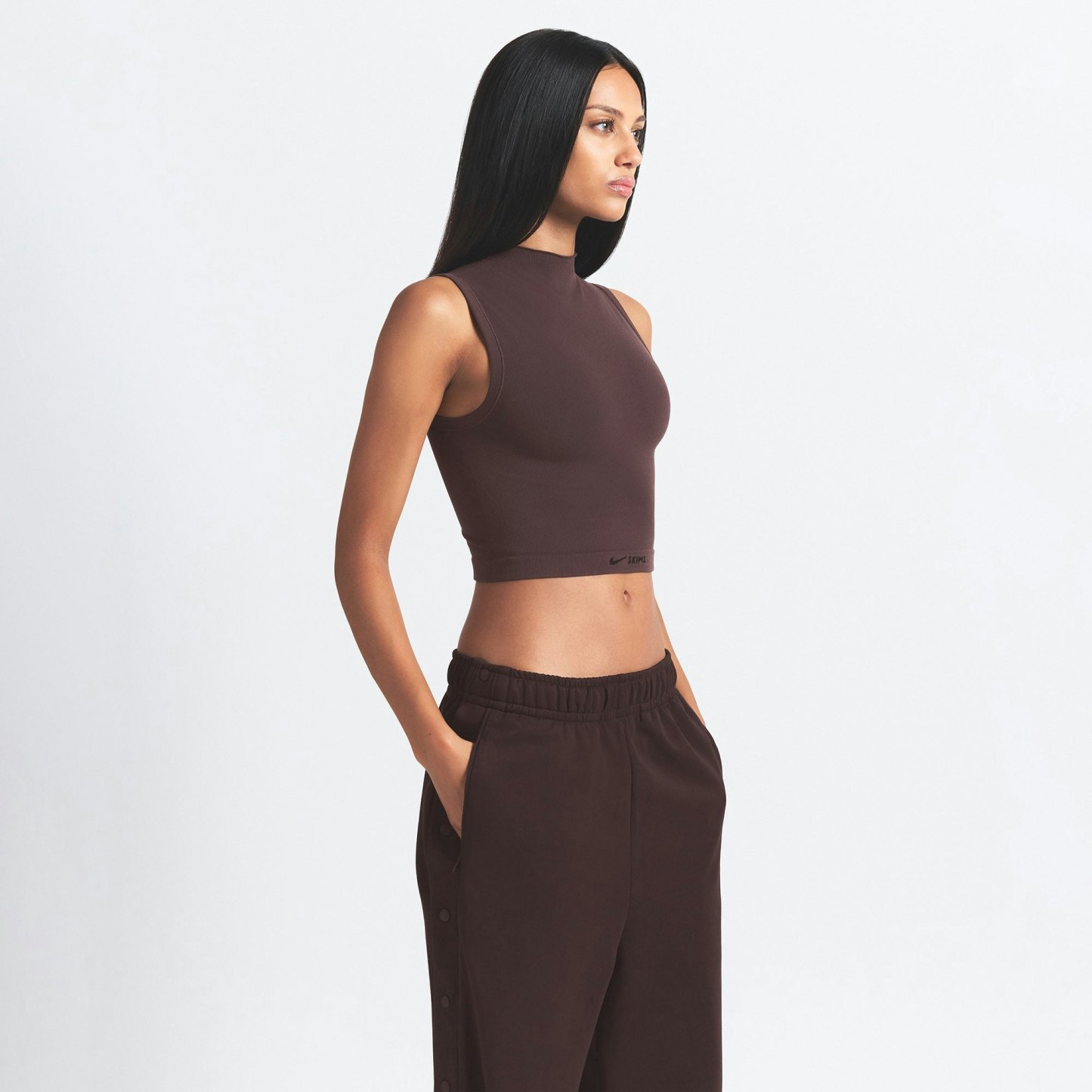 NikeSKIMS VINTAGE SEAMLESS MOCK NECK BRA TOP - PHOENIX - image 26