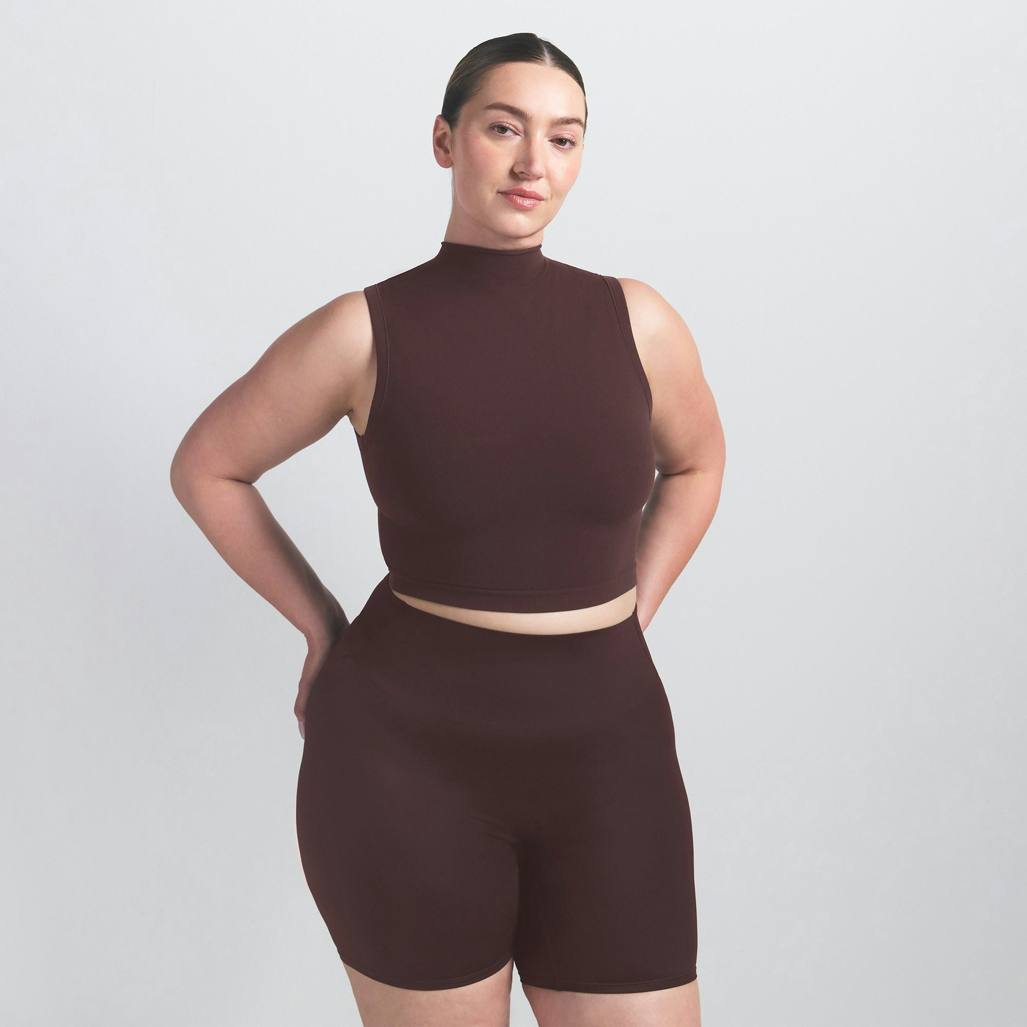 NikeSKIMS VINTAGE SEAMLESS MOCK NECK BRA TOP - PHOENIX - image 19
