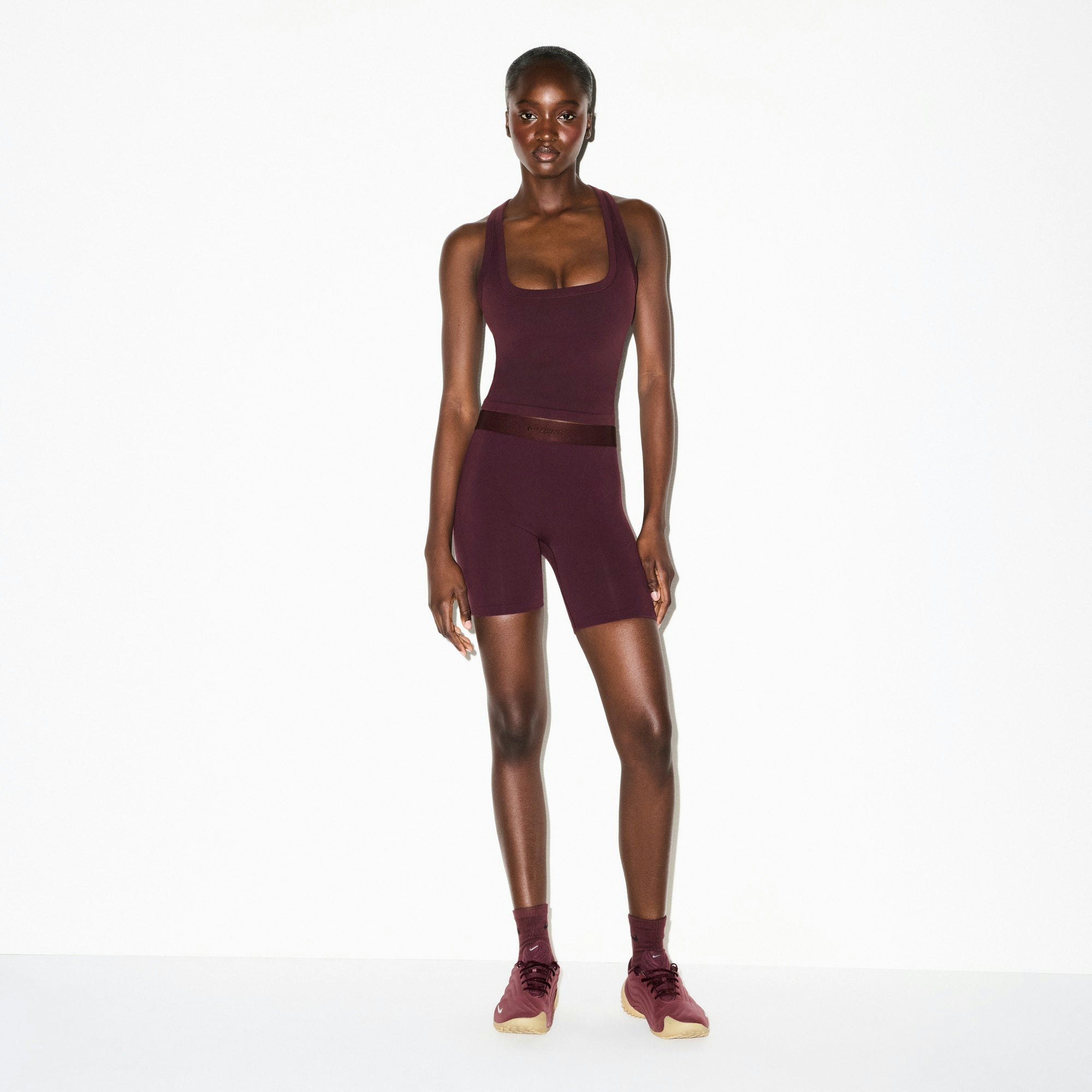 NikeSKIMS VINTAGE SEAMLESS RACER BACK TANK - CURRANT - image 19