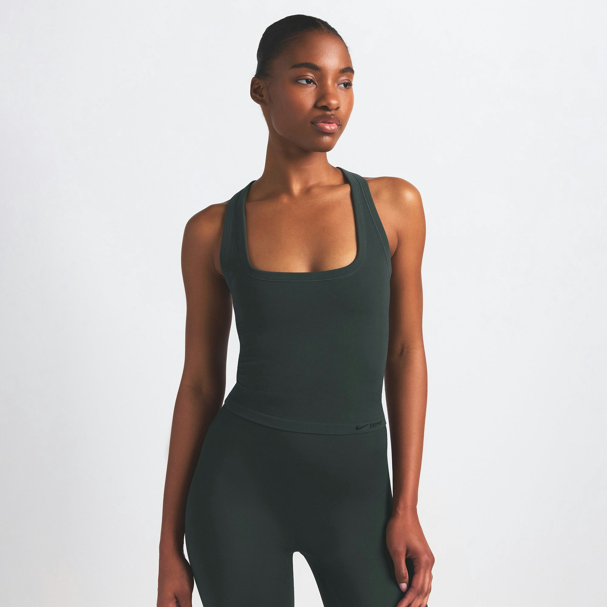 NikeSKIMS VINTAGE SEAMLESS RACER BACK TANK - DARK TEAL - image 14