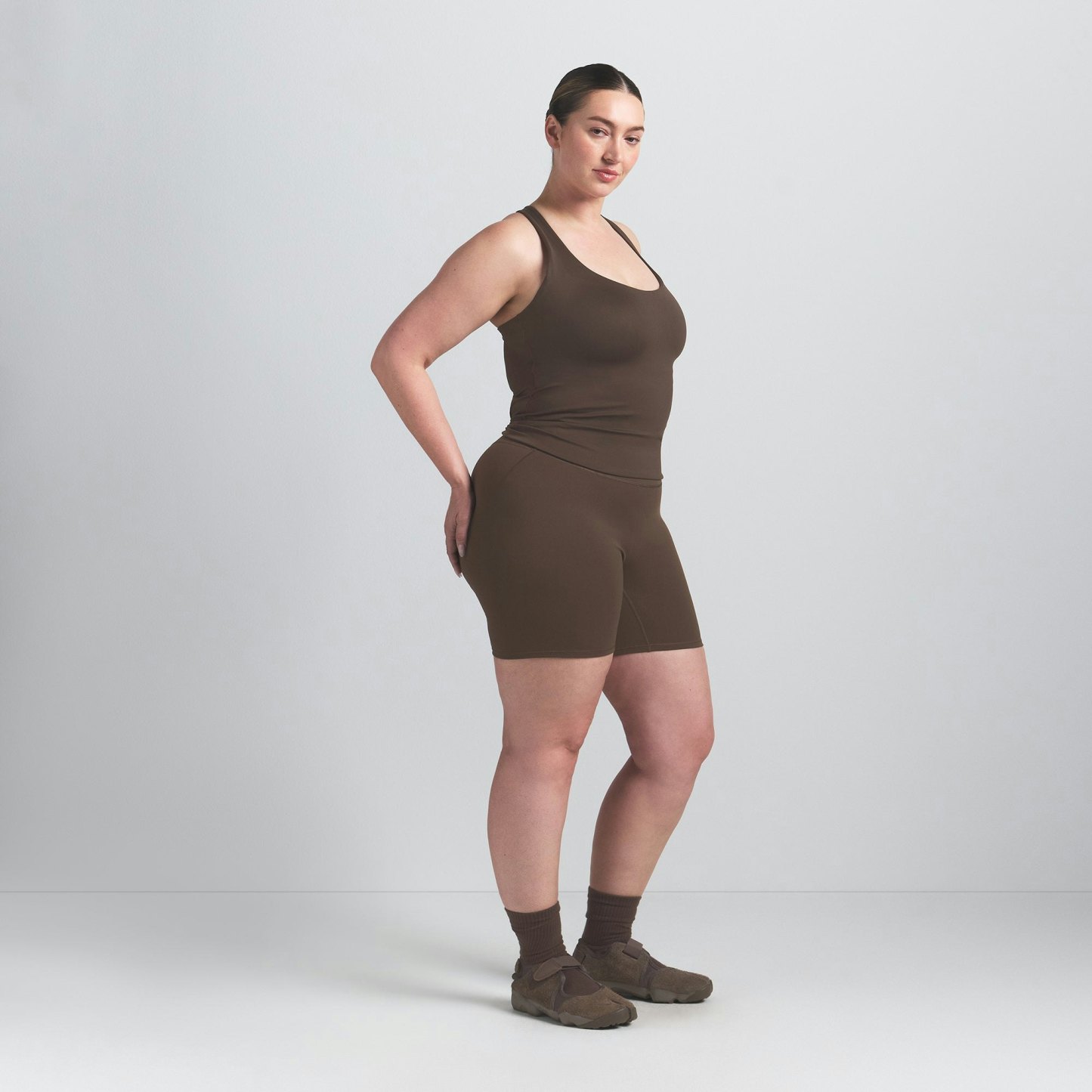 NikeSKIMS MATTE RACER BACK TANK - DARK SEPIA - image 11