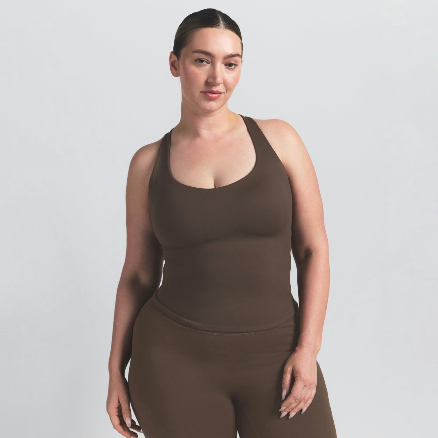 NikeSKIMS MATTE RACER BACK TANK - DARK SEPIA - image 13