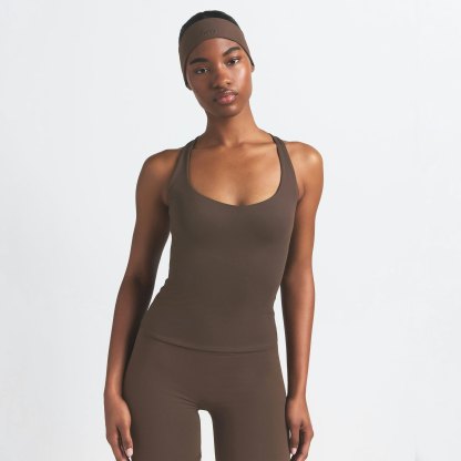 NikeSKIMS MATTE RACER BACK TANK - DARK SEPIA - image 8