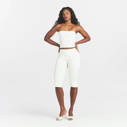 REFINED KNIT TUBE TOP - EGRET - image 10