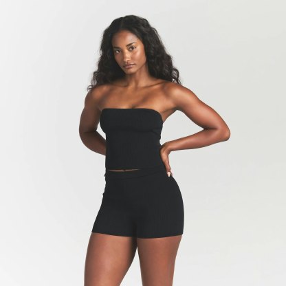 REFINED KNIT TUBE TOP - OBSIDIAN - image 7
