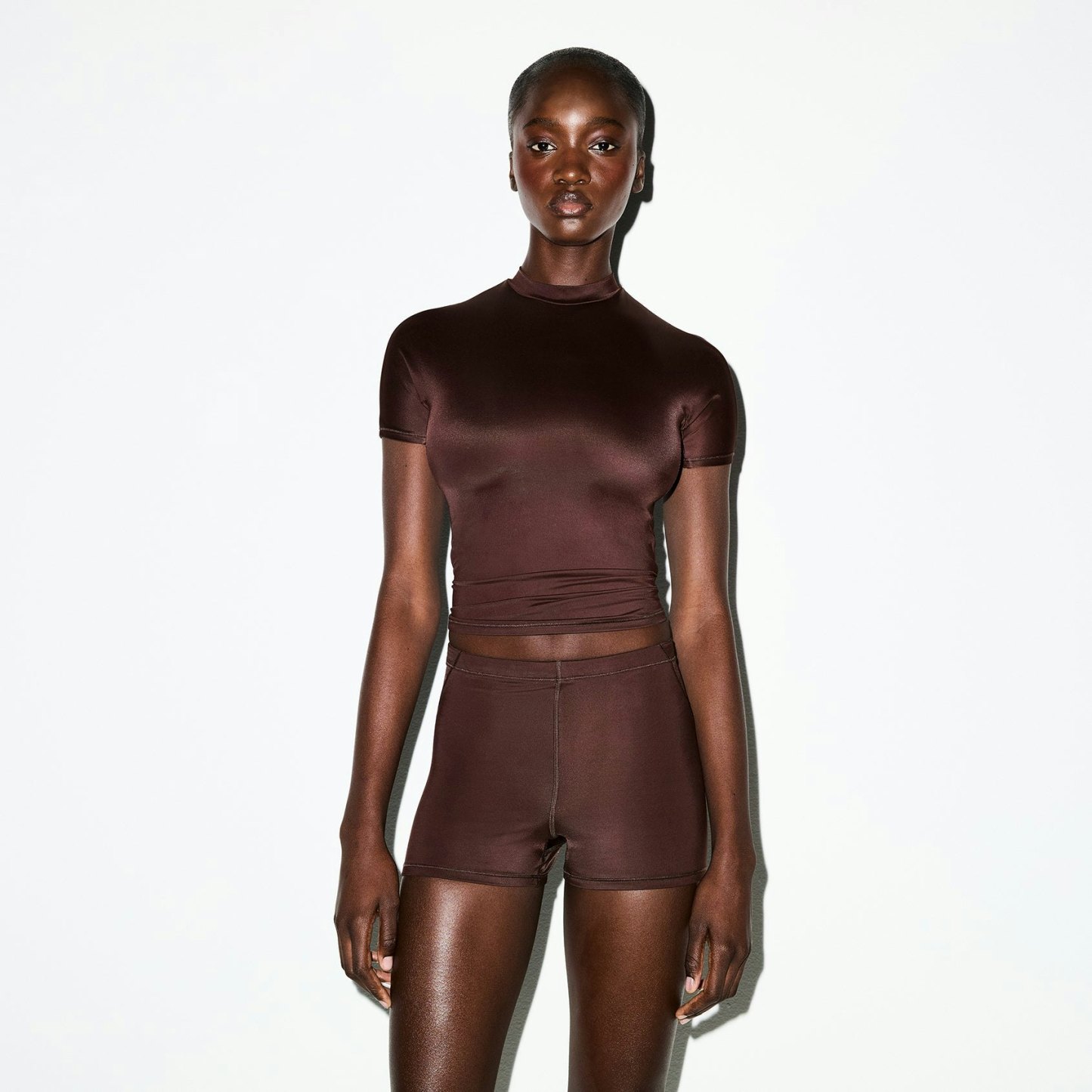 NikeSKIMS SHINE SHORT SLEEVE MOCK NECK TOP - PHOENIX - image 2