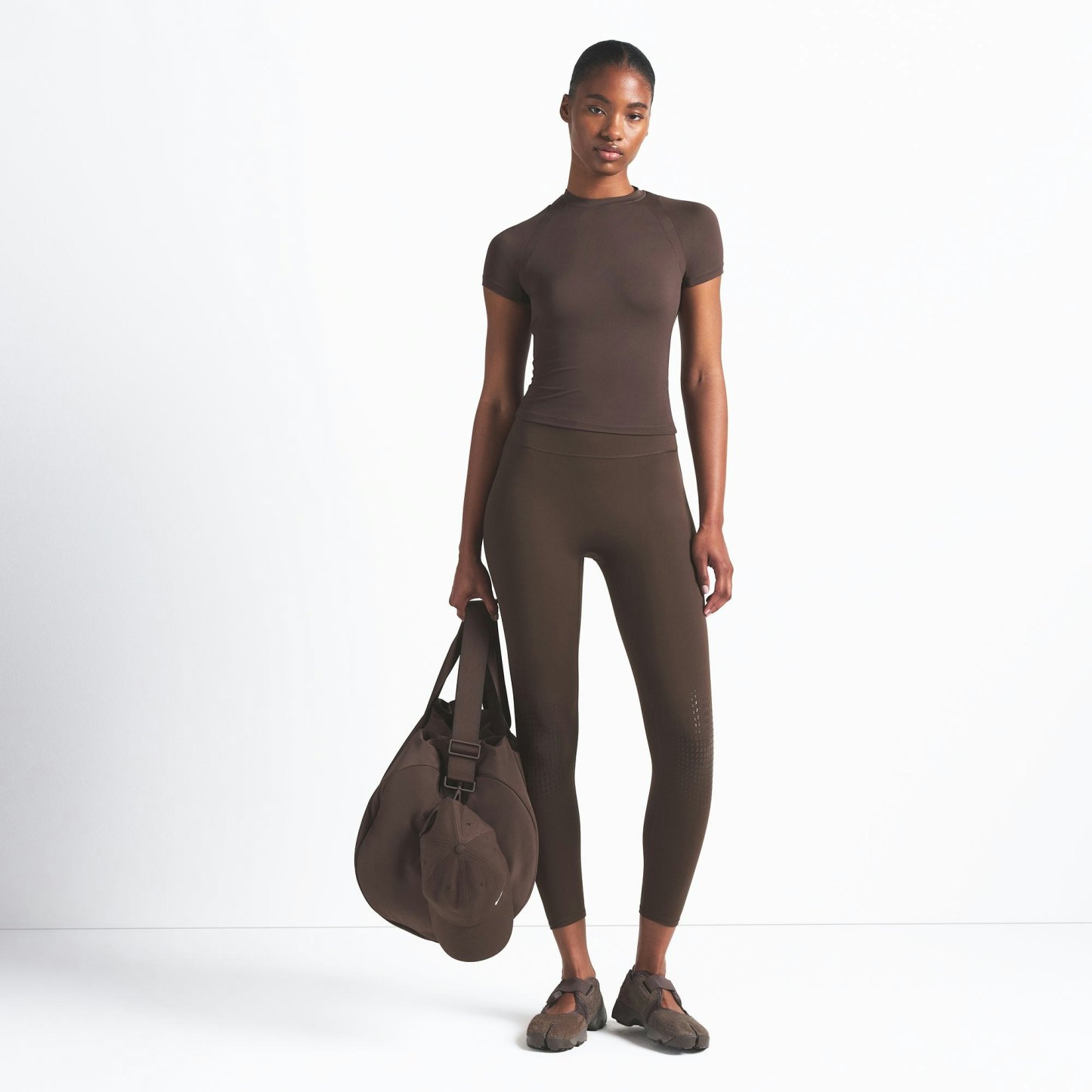 NikeSKIMS AIRY BABY TEE - DARK SEPIA - image 17