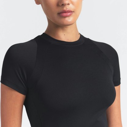 NikeSKIMS AIRY BABY TEE - OBSIDIAN - image 4