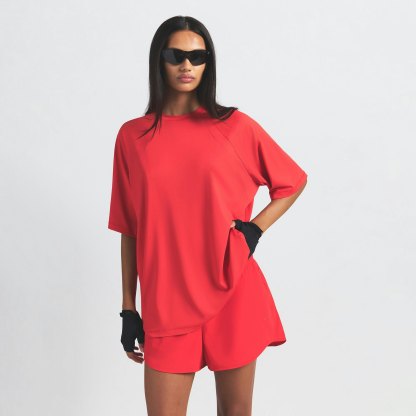 NikeSKIMS AIRY OVERSIZED TEE - RUBY - image 16