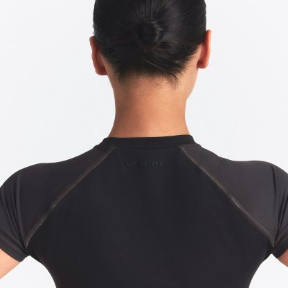 NikeSKIMS MATTE SHINE MIX CROPPED BABY TEE - OBSIDIAN AND IGNEOUS - image 10