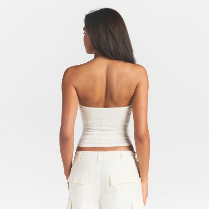 COTTON JERSEY TUBE TOP - MARBLE - image 3