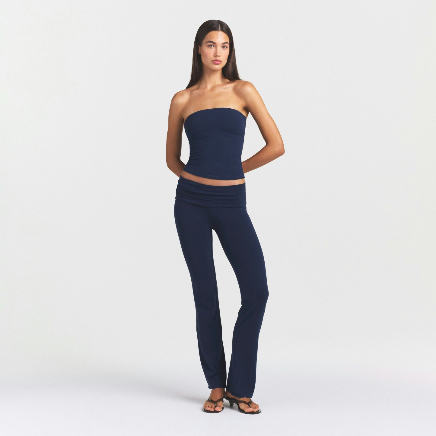 COTTON JERSEY TUBE TOP - NAVY - image 17