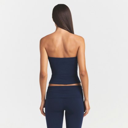 COTTON JERSEY TUBE TOP - NAVY - image 19