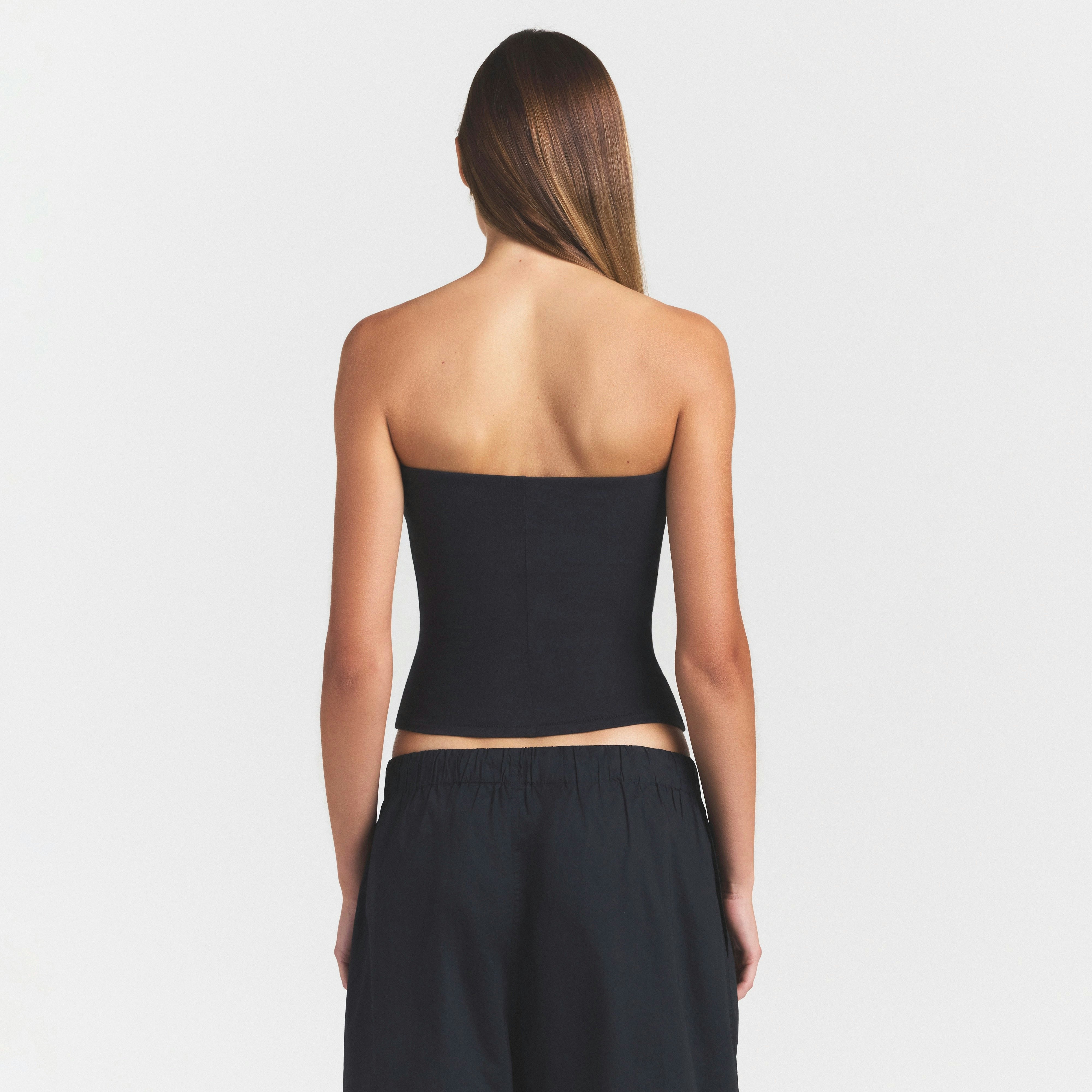 COTTON JERSEY TUBE TOP - SOOT - image 30