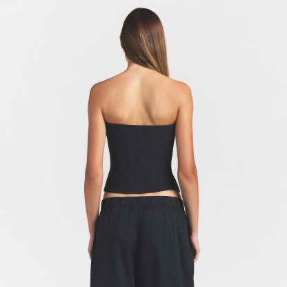 COTTON JERSEY TUBE TOP - SOOT - image 30