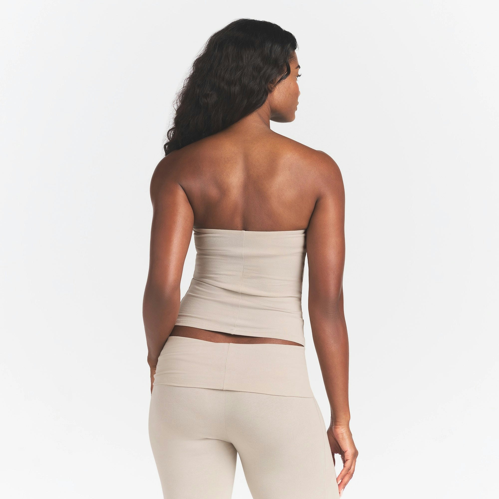 COTTON JERSEY TUBE TOP - STONE - image 8