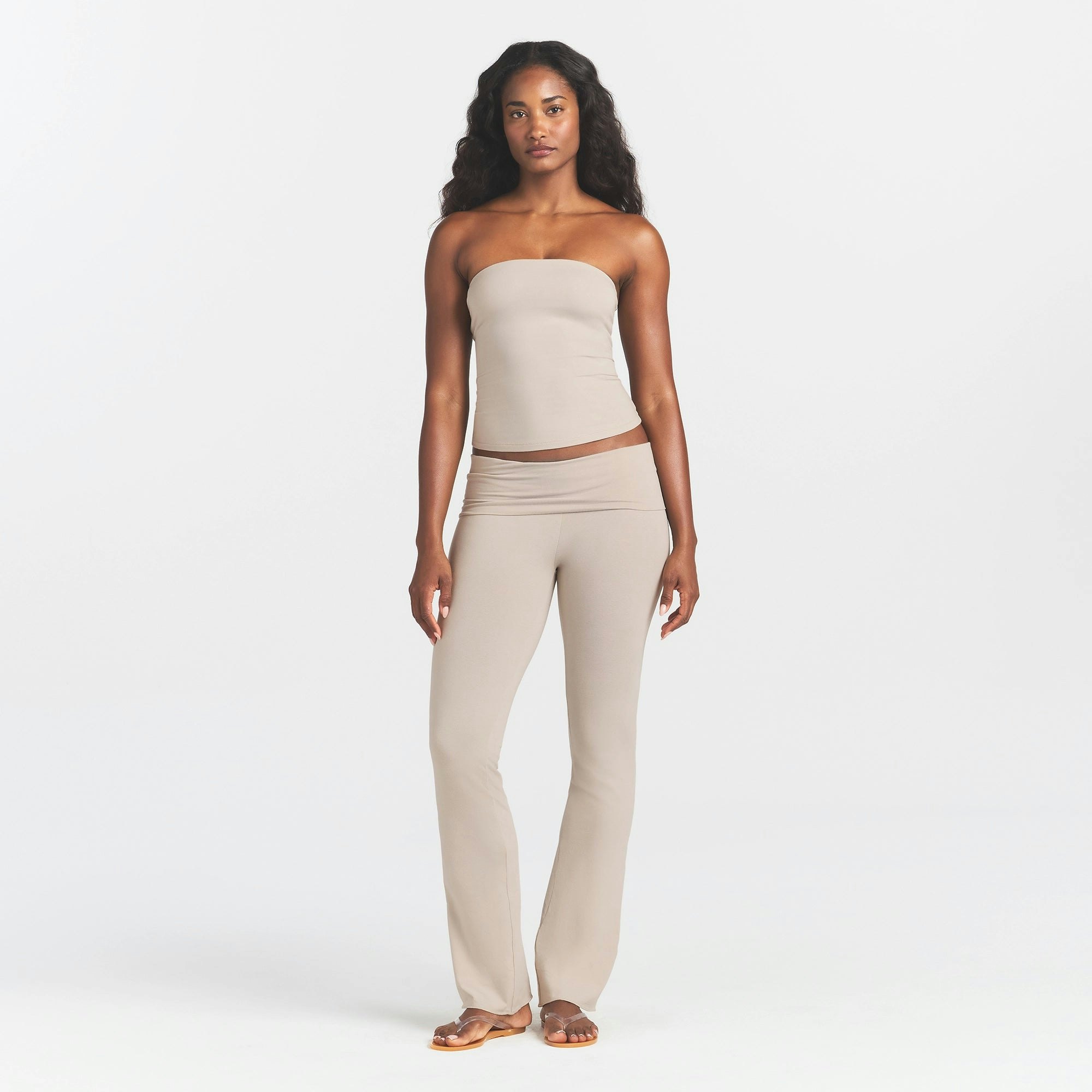 COTTON JERSEY TUBE TOP - STONE - image 6