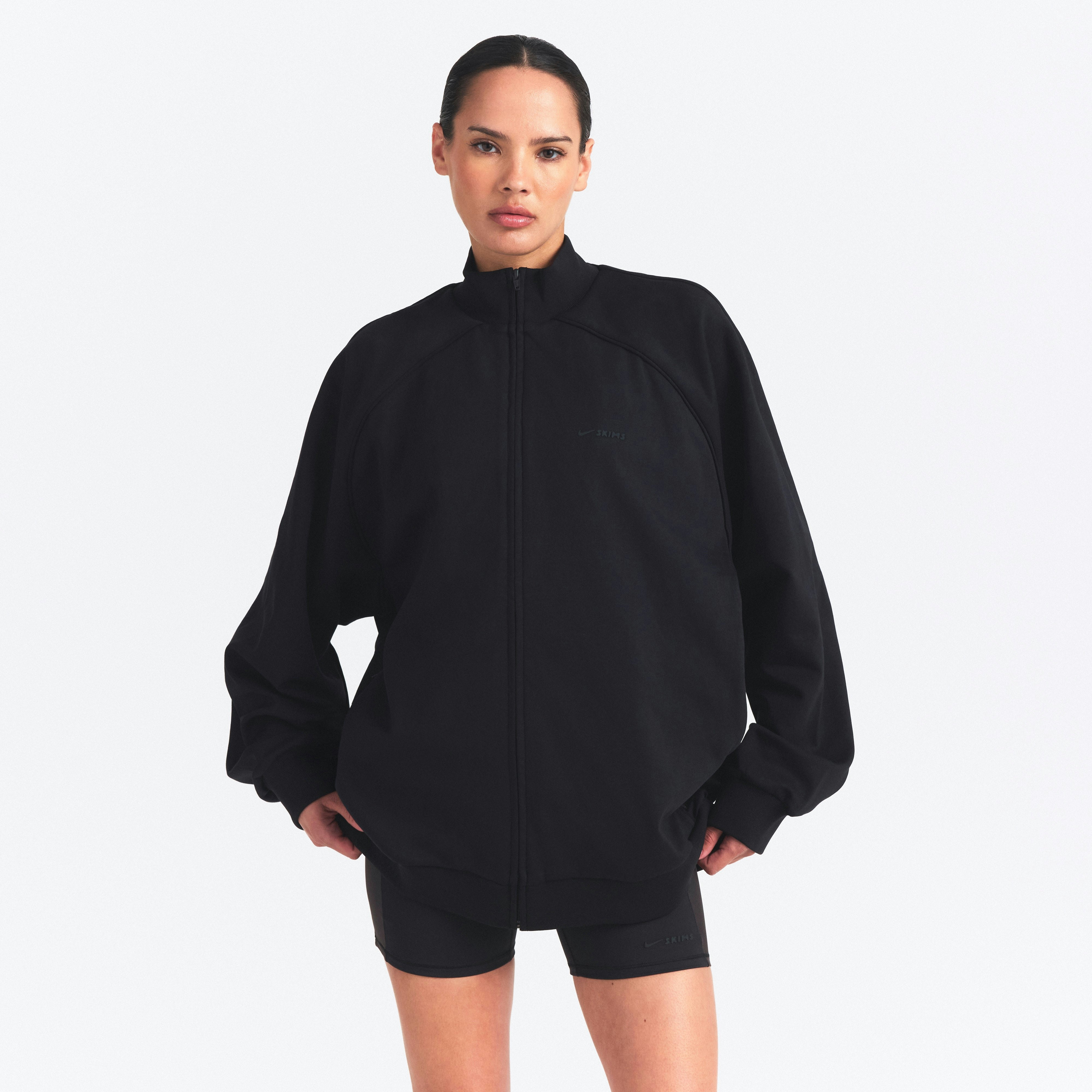 NikeSKIMS MATTE TRICOT OVERSIZED TRACK JACKET - OBSIDIAN - image 2