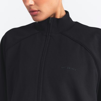 NikeSKIMS MATTE TRICOT OVERSIZED TRACK JACKET - OBSIDIAN - image 3