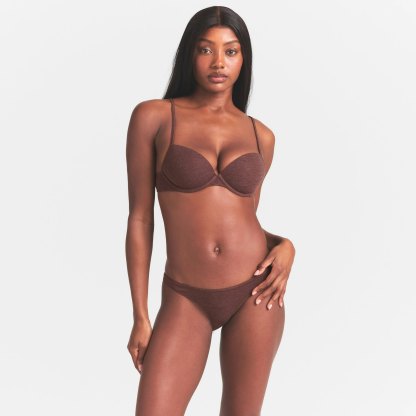 EVERYDAY COTTON BIKINI - COCOA HEATHER